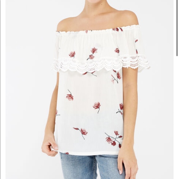 Black Kismet, off the shoulder ruffled short sleeve - Picture 5 of 5